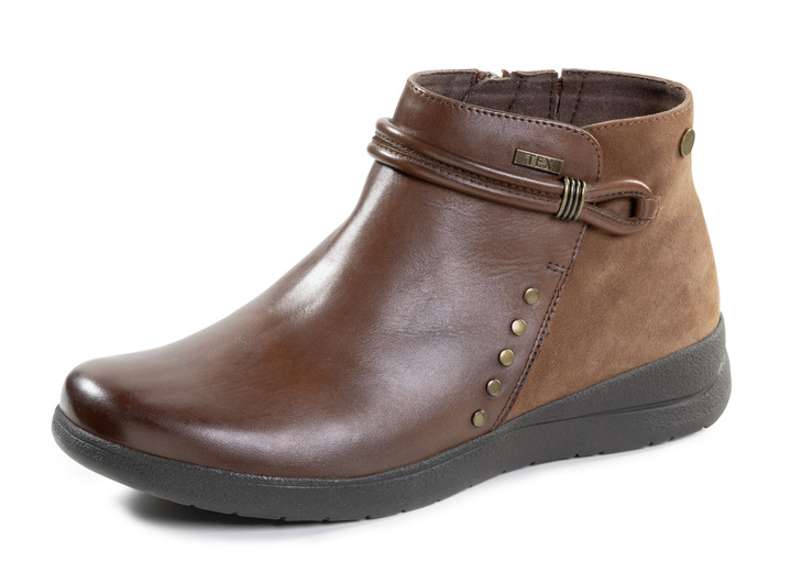 Komfortschuhe - ELENA EDEN, atmungsaktive Damen-Boots, Weite H, mit herausnehmbarem Fußbett, in Größe 036 bis 042, in Farbe COGNAC Ansicht 1