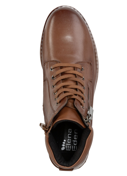 Stiefel & Stiefeletten - ELENA EDEN Schnür-Bootie mit gepolstertem Schaftrand, in Größe 036 bis 042, in Farbe BRAUN Ansicht 2