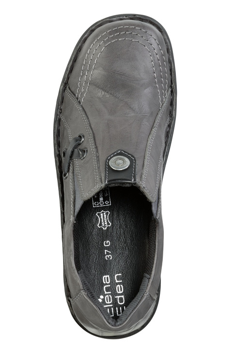 Slipper & Schnürschuhe - ELENA EDEN-Slipper aus Nappaleder, in Größe 036 bis 042, in Farbe GRAU-SCHWARZ Ansicht 2