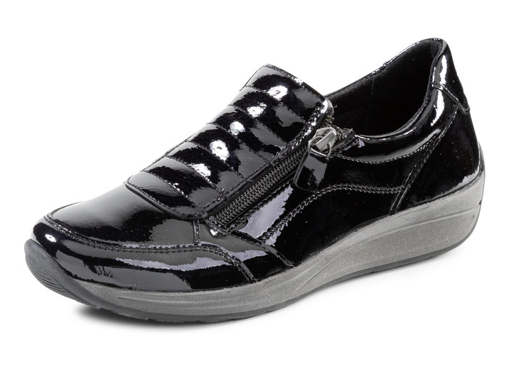 Slipper & Schnürschuhe - ELENA EDEN Slipper aus Lackleder, in Größe 036 bis 042, in Farbe SCHWARZ Ansicht 1