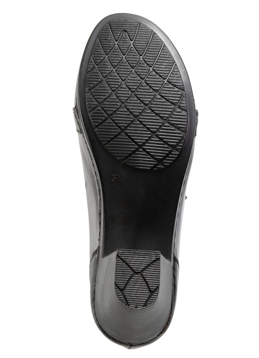 Komfortschuhe - Gemini Schnür-Trotteur aus teilweise schattiertem Nappaleder, in Größe 036 bis 042, in Farbe GRAU-SCHWARZ Ansicht 3
