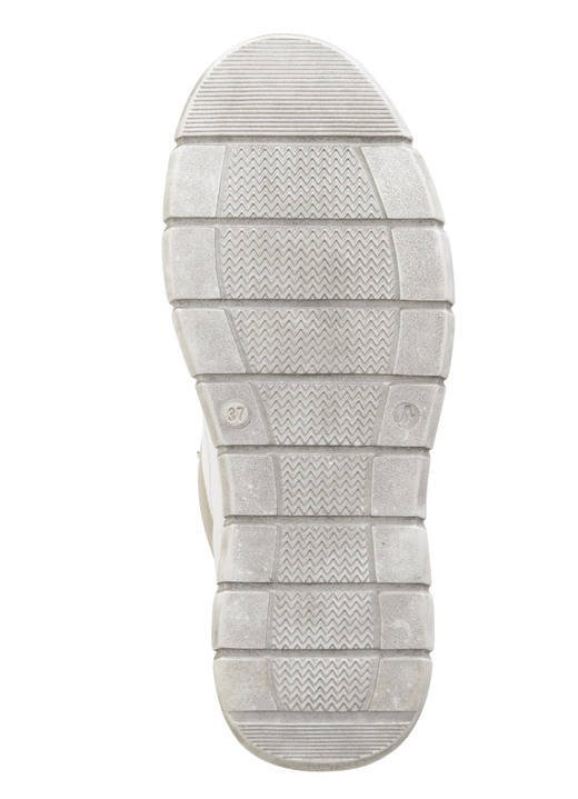 Komfortschuhe - Gemini Schnür-Bootie aus weichem Rind-Nappaleder, in Größe 036 bis 042, in Farbe WEISS-TAUPE Ansicht 3