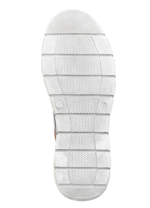 Komfortschuhe - Gemini Schnür-Bootie aus weichem Rind-Nappaleder, in Größe 036 bis 042, in Farbe MARINE-COGNAC Ansicht 3