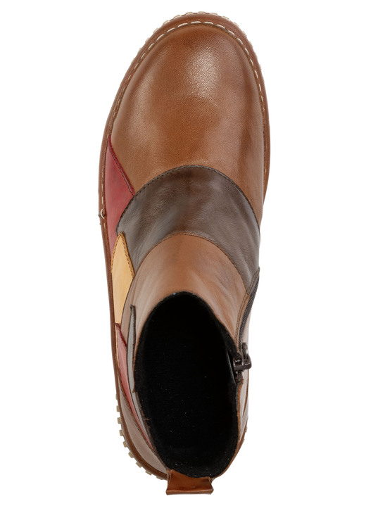 Komfortschuhe - Gemini Bootie im Patchwork-Stil, in Größe 036 bis 042, in Farbe SCHWARZ-BUNT Ansicht 5