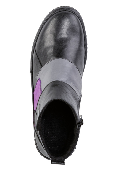 Komfortschuhe - Gemini Bootie im Patchwork-Stil, in Größe 036 bis 042, in Farbe SCHWARZ-BUNT Ansicht 2