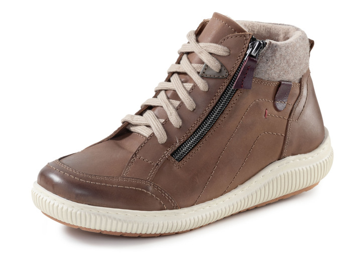 Komfortschuhe - ELENA EDEN, bequeme Damen-Boots, Weite H, mit herausnehmbarem Fußbett, in Größe 036 bis 042, in Farbe BRAUN Ansicht 1
