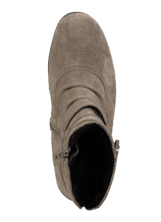 Komfortschuhe - ELENA EDEN Stiefelette mit flotter Raffung und Zier-Schließe, in Größe 036 bis 042, in Farbe TAUPE Ansicht 2