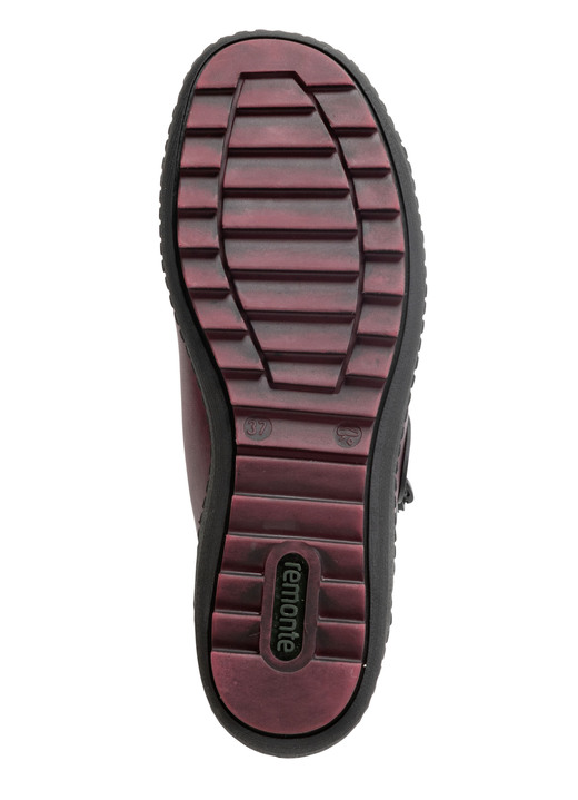 Komfortschuhe - Remonte, sportliche Damen-Boots, Winterschuhe, Weite G, mit herausnehmbarem Fußbett, in Größe 036 bis 042, in Farbe BORDEAUX-SCHWARZ Ansicht 3