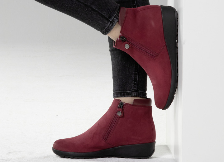 Komfortschuhe - ELENA EDEN Stiefelette mit Nappaleder-Besatz, in Größe 036 bis 042, in Farbe RUBINROT Ansicht 5