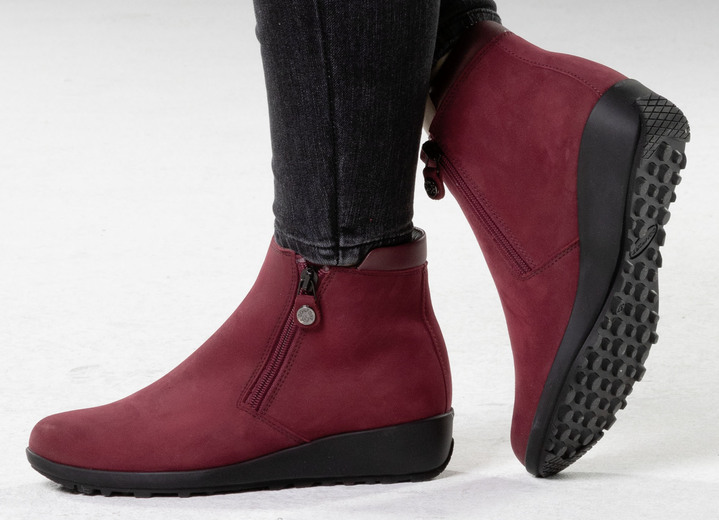 Komfortschuhe - ELENA EDEN Stiefelette mit Nappaleder-Besatz, in Größe 036 bis 042, in Farbe RUBINROT Ansicht 7