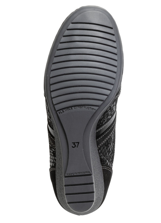 Komfortschuhe - ELENA EDEN Schnürschuh mit Nappaleder-Besätzen, in Größe 036 bis 042, in Farbe SCHWARZ Ansicht 3