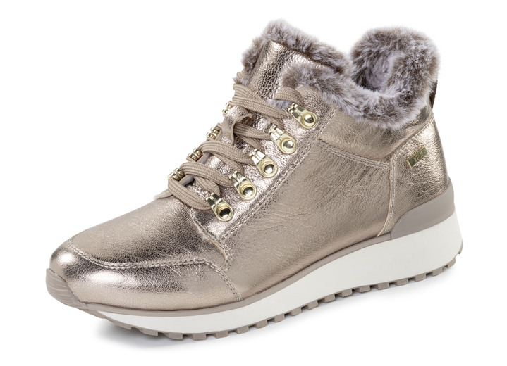 Komfortschuhe - ELENA EDEN, gefütterte Damen-Boots, Winterschuhe, Weite G, mit herausnehmbarem Fußbett, in Größe 036 bis 042, in Farbe GOLDBRONZE Ansicht 1