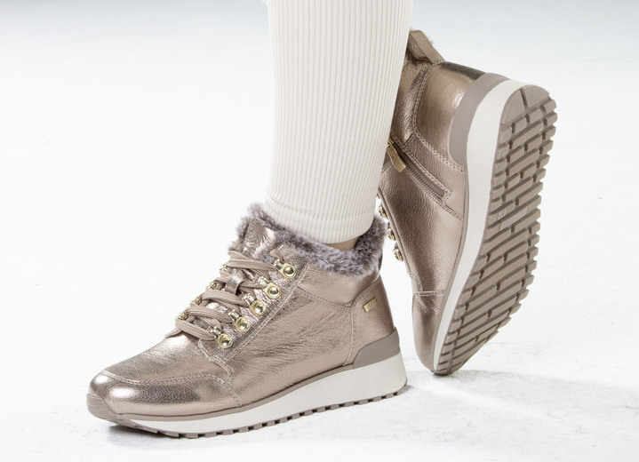 Komfortschuhe - ELENA EDEN, gefütterte Damen-Boots, Winterschuhe, Weite G, mit herausnehmbarem Fußbett, in Größe 036 bis 042, in Farbe GOLDBRONZE Ansicht 4