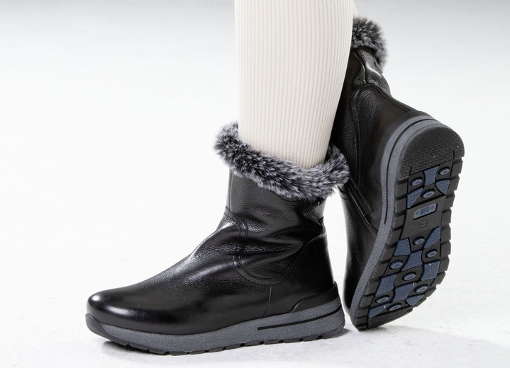 Komfortschuhe - Caprice, gefütterte Damen-Stiefeletten, Winterschuhe, Weite H, mit herausnehmbarem Fußbett, in Größe 036 bis 042, in Farbe SCHWARZ Ansicht 4