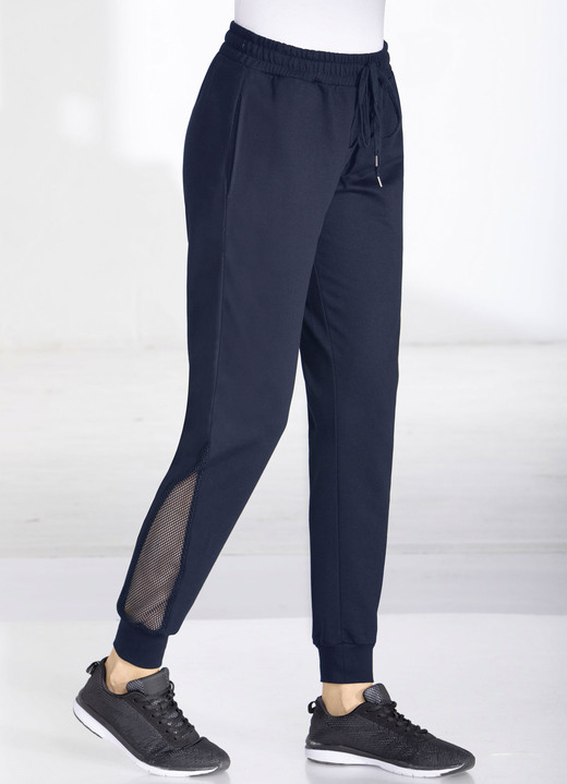 Freizeithosen - Freizeithose mit Netzeinsatz in 4 Farben, in Größe 3XL (52/54) bis XXL (48/50), in Farbe SILBERGRAU MELIERT Ansicht 3