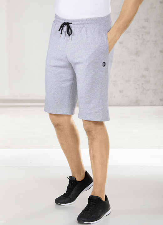 Sport- & Freizeitmode - Shorts in 4 Farben, in Größe 3XL (64/66) bis XXL (60/62), in Farbe HELLGRAU MELIERT Ansicht 1
