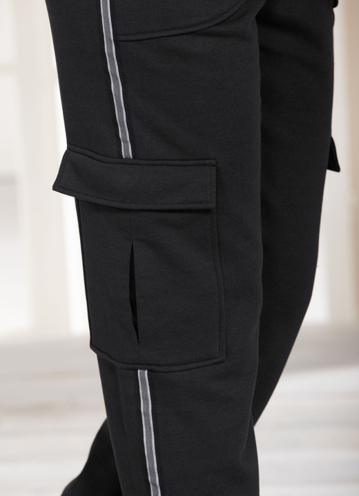 Freizeithosen - Hose mit Kordelzug Ansicht 2 Freizeithosen - Hose mit Kordelzug, in Größe 018 bis 054, in Farbe SCHWARZ Ansicht 2