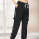 Freizeithosen - Hose mit Kordelzug – Farbe SCHWARZ – Ansicht 1 Freizeithosen - Hose mit Kordelzug, in Größe 018 bis 054, in Farbe SCHWARZ – Farbe SCHWARZ – Ansicht 1