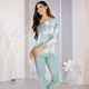 Schlafanzüge & Shortys - Schlafanzug mit Bündchenabschlüssen, in Größe 036 bis 054, in Farbe JADE – Farbe JADE – Ansicht 1