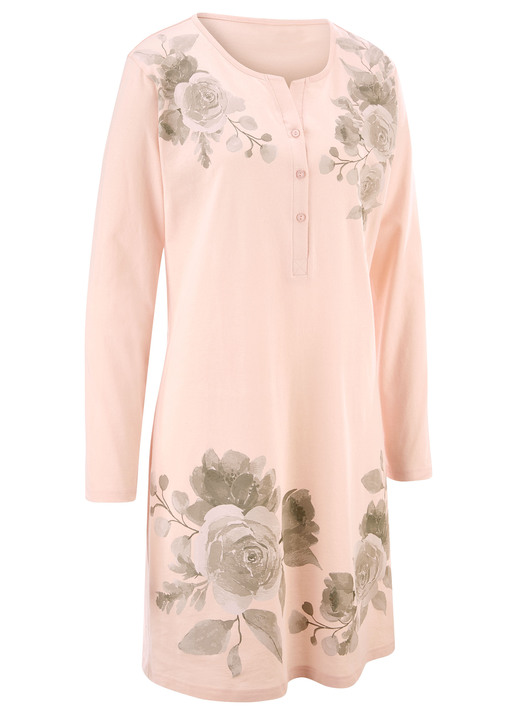 Nachthemden - Zweierpack Nachthemden aus reiner Baumwolle , in Größe 036 bis 058, in Farbe 1X APRICOT-TAUPE, 1X PASTELLGRÜN-TAUPE Ansicht 2