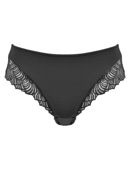 - Naturana Slip mit zarter Elastikspitze, in Größe 036 bis 048, in Farbe SCHWARZ Ansicht 1