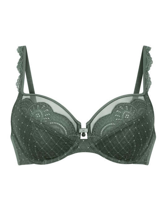 Bügel-BH - Rosa Faia Bügel-BH mit elastischer Spitze, in Größe 075 bis 095, in Cup C, in Farbe WACHOLDER Ansicht 5