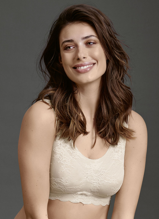 Soft-BH - Superbequemer Anita BH aus elastischer Spitze, in Größe L bis XL, in Farbe SEKT Ansicht 2