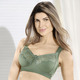 Soft-BH - Miss Mary BH mit Elastikspitzeneinsätzen – Farbe GRÜN – Ansicht 1 Soft-BH - Miss Mary BH mit Elastikspitzeneinsätzen, in Größe 080 bis 115, in Cup H, in Farbe BEIGE – Farbe GRÜN – Ansicht 1