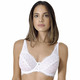 Bügel-BH - Sassa Bügel-BH aus hübscher Elastikspitze, in Größe 075 bis 095, in Cup B, in Farbe WEISS – Farbe WEISS – Ansicht 1