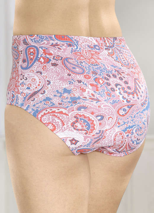 Slips - Fünferpack Slips mit farbharmonischem Druckdessin, in Größe 038 bis 056, in Farbe ROSÉ-LACHS-BUNT Ansicht 2