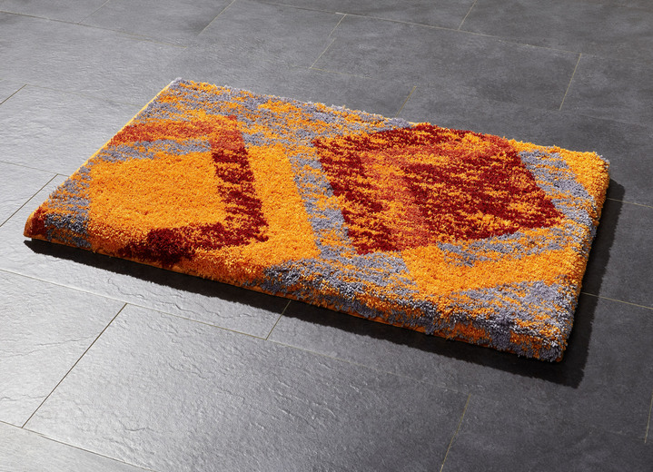 Badgarnituren - Moderne Badgarnitur aus dem Hause Grund Ansicht 5 Badgarnituren - Moderne Badgarnitur aus dem Hause Grund, in Größe 100 (Vorleger halbrund, 50/ 80 cm) bis 112 (WC-Deckelbezug, 47/ 50 cm), in Farbe GRÜN-GRAU Ansicht 5