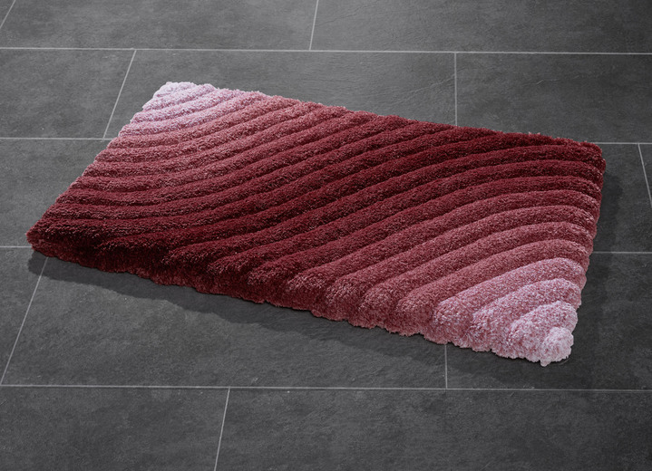 Badgarnituren - Barfußweiche Badgarnitur mit latexierter Rückseite, in Größe 100 (Vorleger halbrund, 50/ 80 cm) bis 112 (WC-Deckelbezug, 47/ 50 cm), in Farbe BLAU Ansicht 4