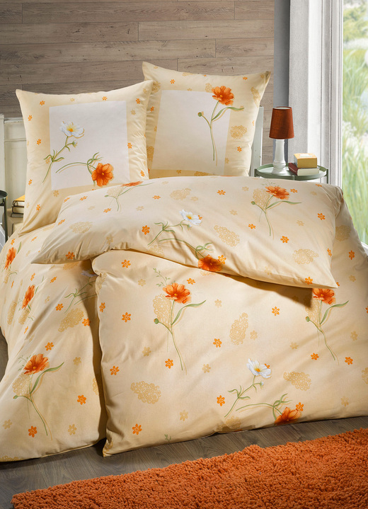 Bettwäschegarnituren - Bettwäsche-Garnitur in Renforcé-Qualität, in Größe 111 (40/80 cm + 135/200 cm) bis 115 (80/80 cm + 155/220 cm), in Farbe LIND Ansicht 2