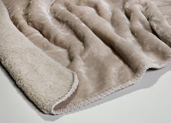 Decken - Superkuschelige Wohndecke in Teddyfleece-Qualität, in Farbe CREME Ansicht 5