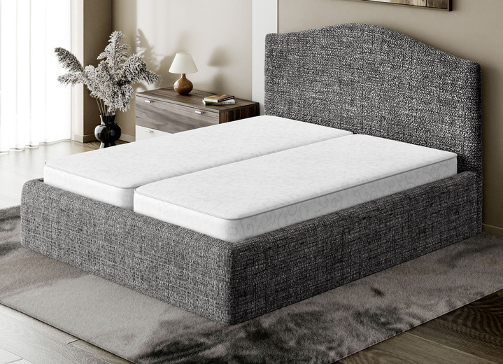 Spannbetttücher - Stretchbezug für Boxspringbett in Mikrofaser-Qualität, in Größe 161 (für Einzelbett, 80–120 cm) bis 163 (für Doppelbett, 190–210 cm), in Farbe NATUR Ansicht 5