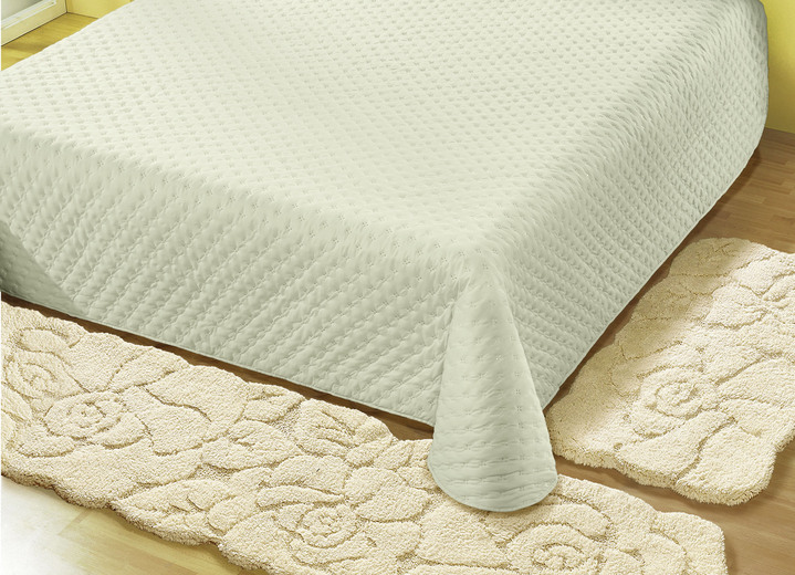 Tagesdecken - Tagesdecke mit Steppung und Bandeinfassung, in Größe 873 (Einzelbett, 135x210 cm) bis 926 (1 Kissenbezug, 80x 80 cm), in Farbe BEIGE Ansicht 2