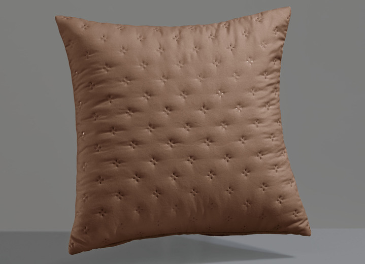 Tagesdecken - Tagesdecke mit Steppung und Bandeinfassung, in Größe 873 (Einzelbett, 135x210 cm) bis 926 (1 Kissenbezug, 80x 80 cm), in Farbe BEIGE Ansicht 8