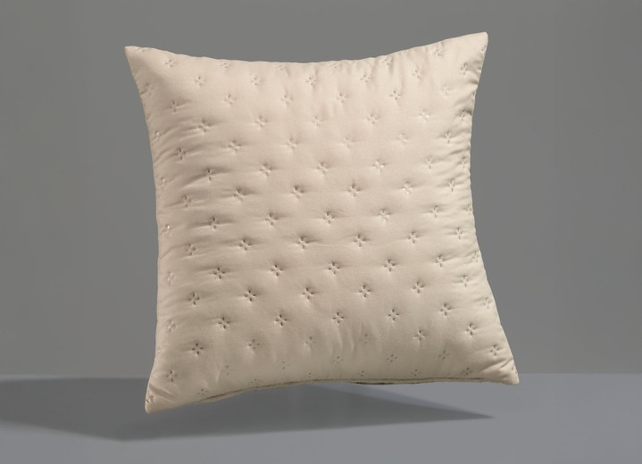 Tagesdecken - Tagesdecke mit Steppung und Bandeinfassung, in Größe 873 (Einzelbett, 135x210 cm) bis 926 (1 Kissenbezug, 80x 80 cm), in Farbe BEIGE Ansicht 14