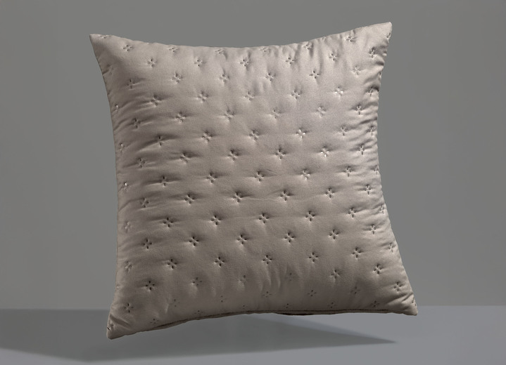 Tagesdecken - Tagesdecke mit Steppung und Bandeinfassung, in Größe 873 (Einzelbett, 135x210 cm) bis 926 (1 Kissenbezug, 80x 80 cm), in Farbe TAUPE Ansicht 1