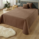 Tagesdecken - Tagesdecke mit Steppung und Bandeinfassung, in Größe 873 (Einzelbett, 135x210 cm) bis 926 (1 Kissenbezug, 80x 80 cm), in Farbe BEIGE – Farbe BRAUN – Ansicht 8