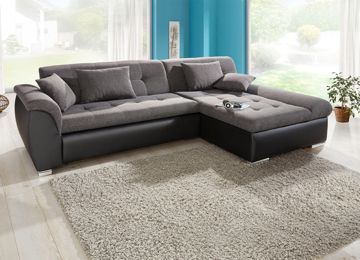 Funktions-Polstermöbel - Polsterecke mit Bettfunktion Ansicht 3 Funktions-Polstermöbel - Polsterecke mit Bettfunktion, in Farbe SCHWARZ-SCHWARZ Ansicht 3
