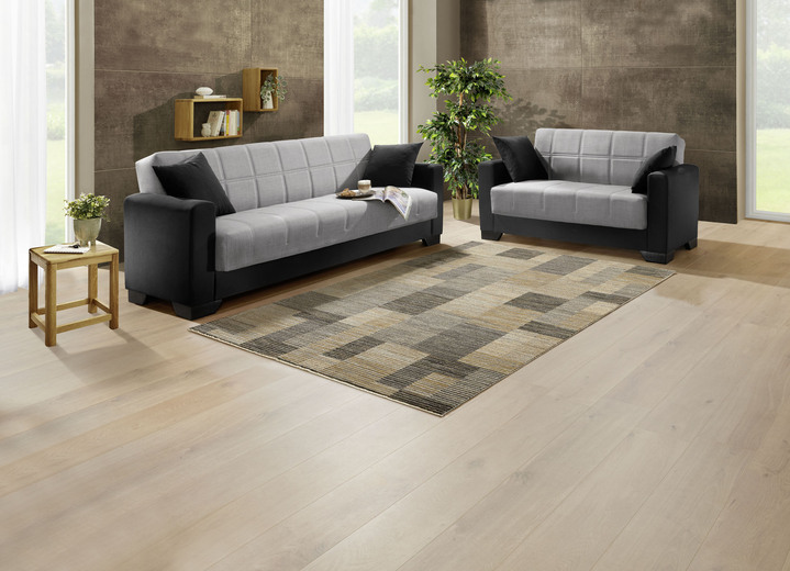 Funktions-Polstermöbel - Moderne Polstermöbel mit Bonnellfederkern, in Farbe SCHWARZ-SILBER, in Ausführung Sessel Ansicht 5