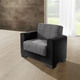 Funktions-Polstermöbel - Moderne Polstermöbel mit Zierkissen – Farbe SCHWARZ-GRAU – Ansicht 4 Funktions-Polstermöbel - Moderne Polstermöbel mit Zierkissen, in Farbe SCHWARZ-GRAU, in Ausführung Polstergruppe, 3-teilig – Farbe SCHWARZ-GRAU – Ansicht 4