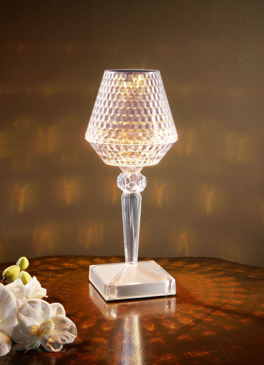 Lampen & Leuchten - LED-Kristall-Tischleuchte mit Touchfunktion, in Farbe TRANSPARENT
