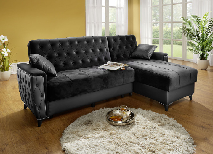 Funktions-Polstermöbel - Polstermöbel mit Bettkasten und Liegefunktion Ansicht 5 Funktions-Polstermöbel - Polstermöbel mit Bettkasten und Liegefunktion, in Farbe SCHWARZ, in Ausführung Polsterecke mit Bettfunktion Ansicht 5