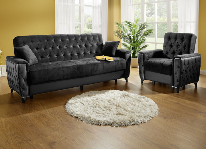 Funktions-Polstermöbel - Polstermöbel mit Bettkasten und Liegefunktion Ansicht 3 Funktions-Polstermöbel - Polstermöbel mit Bettkasten und Liegefunktion, in Farbe SCHWARZ, in Ausführung Polsterecke mit Bettfunktion Ansicht 3