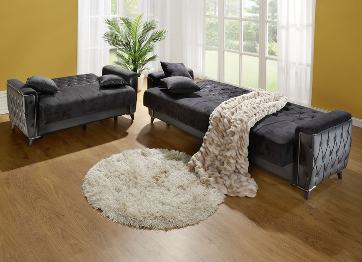 Funktions-Polstermöbel - Polstermöbel mit Bettkasten und Liegefunktion Ansicht 4 Funktions-Polstermöbel - Polstermöbel mit Bettkasten und Liegefunktion, in Farbe SCHWARZ, in Ausführung Polsterecke mit Bettfunktion Ansicht 4