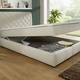 Betten - Boxspringbett mit Bettkasten und Topper – Farbe CREME – Ansicht 2 Betten - Boxspringbett mit Bettkasten und Topper, in Farbe GRAU – Farbe CREME – Ansicht 2