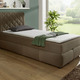 Betten - Boxspringbett mit Bettkasten und Topper – Farbe BRAUN Betten - Boxspringbett mit Bettkasten und Topper, in Farbe GRAU