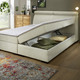 Betten - Boxspringbett auf hochwertigem Echtholzgestell, in Farbe CREME – Farbe CREME – Ansicht 2